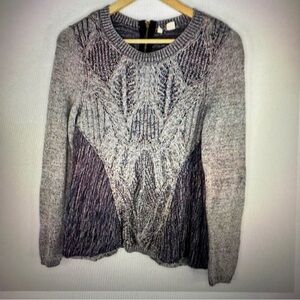 Anthropology Moth Womens Sweater Purple Flared Body Oversized Size Small